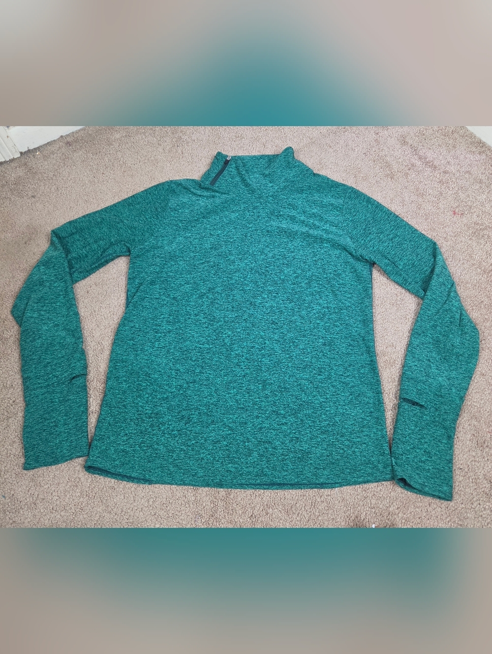 oiselle Green Heather Performance Pullover